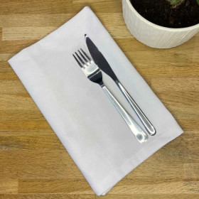 Serviette de table en lin mélangé blanc - 50x50 - TUCSON