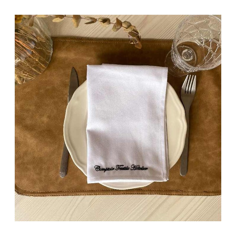 serviette-logo-restaurant-coton