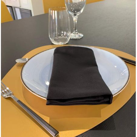 LONDON - Serviette de table en polyester toucher coton 250g/m²