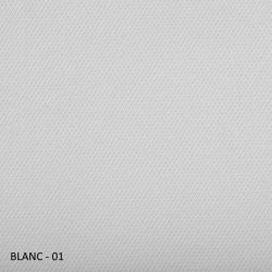 BERINI - Nappe polycoton blanc à motif jacquard - 240 gr/m²