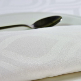 serviette-restaurant-blanc-motif